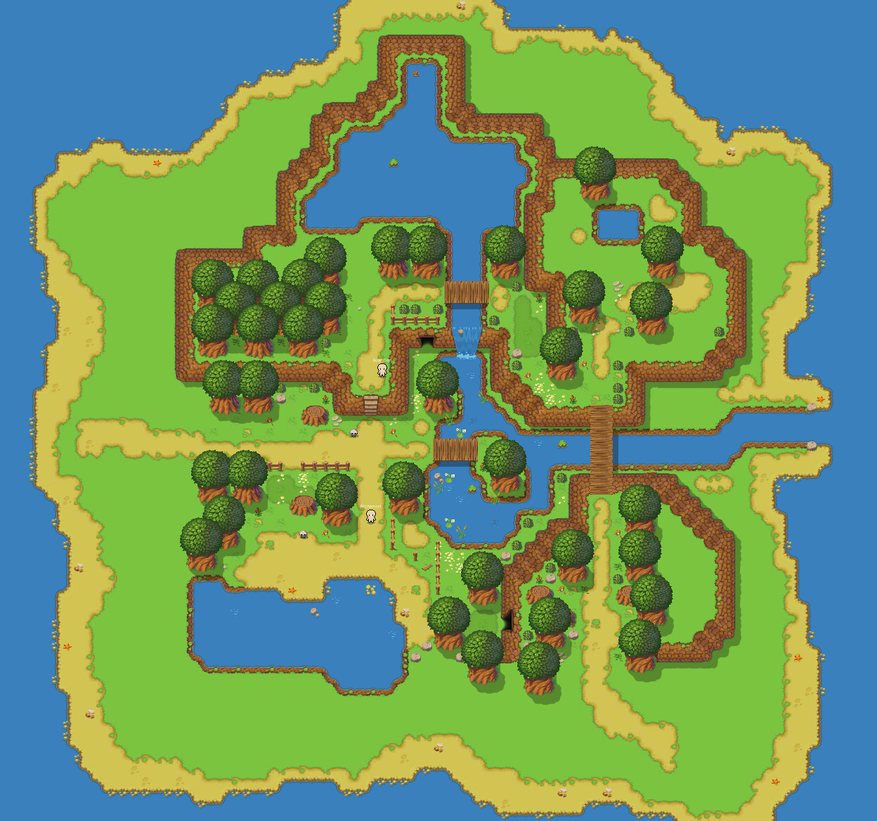 Map of the whole island